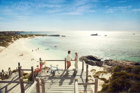 A couple at the beach in Perth