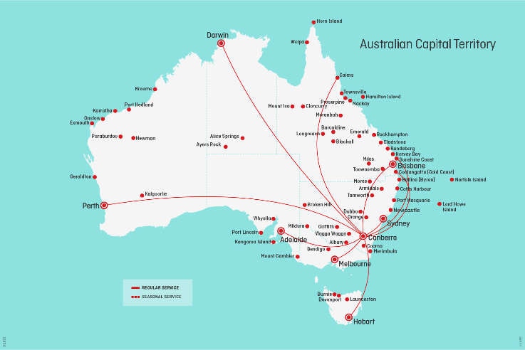 Australian domestic flight network | Qantas