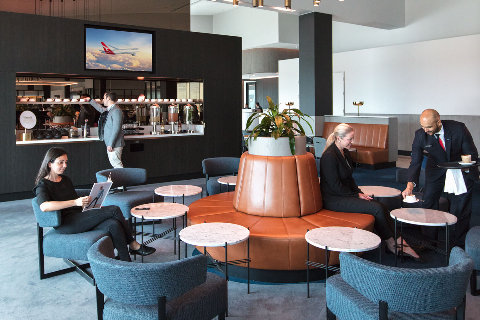 Qantas business lounge